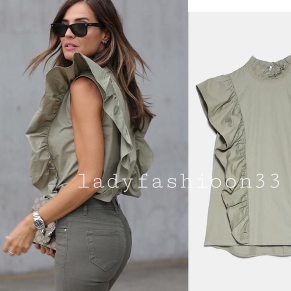 Zara sleeveless poplin blouse SOLD ON DIFF APP - Picture 7 of 7